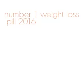 number 1 weight loss pill 2016