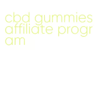 cbd gummies affiliate program