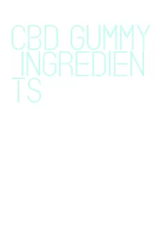 cbd gummy ingredients