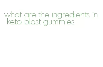 what are the ingredients in keto blast gummies