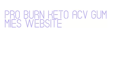 pro burn keto acv gummies website