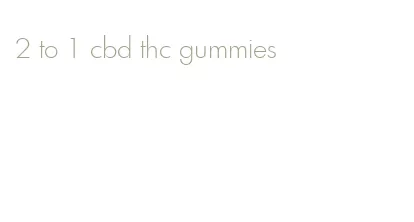 2 to 1 cbd thc gummies