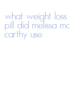 what weight loss pill did melissa mccarthy use