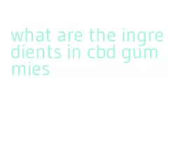 what are the ingredients in cbd gummies