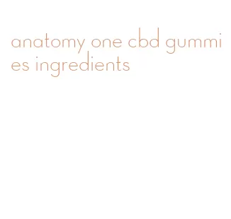 anatomy one cbd gummies ingredients