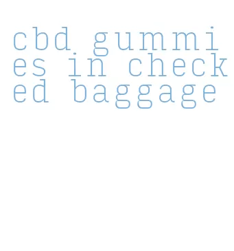 cbd gummies in checked baggage