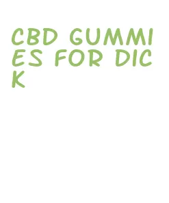 cbd gummies for dick