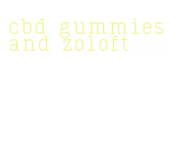cbd gummies and zoloft