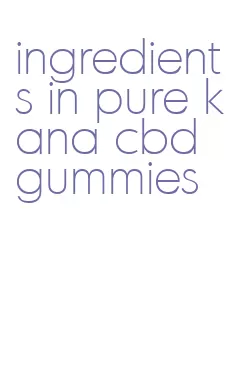 ingredients in pure kana cbd gummies