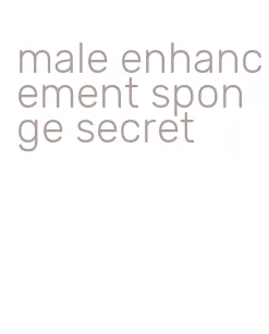 male enhancement sponge secret