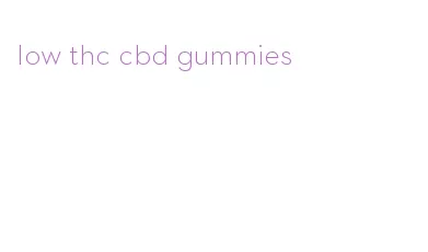 low thc cbd gummies