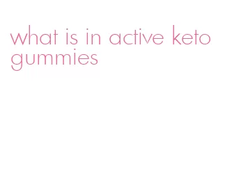 what is in active keto gummies