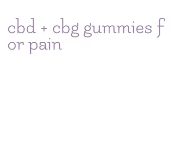 cbd + cbg gummies for pain