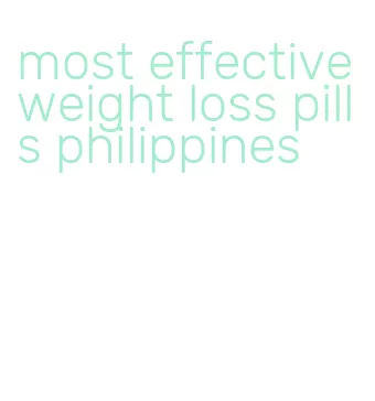 most effective weight loss pills philippines