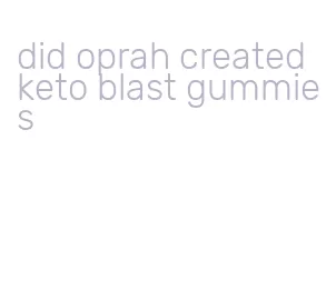 did oprah created keto blast gummies