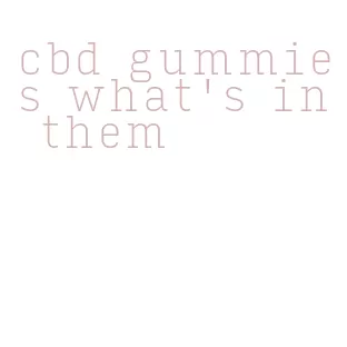 cbd gummies what's in them