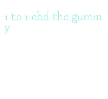 1 to 1 cbd thc gummy