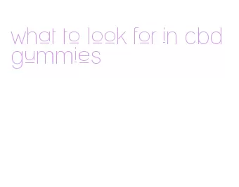 what to look for in cbd gummies