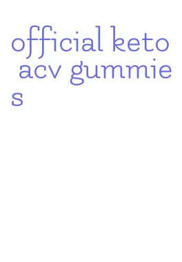official keto acv gummies