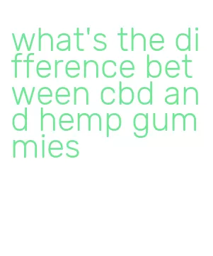 what's the difference between cbd and hemp gummies