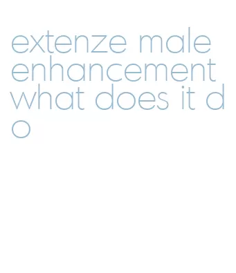extenze male enhancement what does it do
