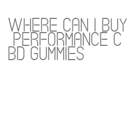 where can i buy performance cbd gummies