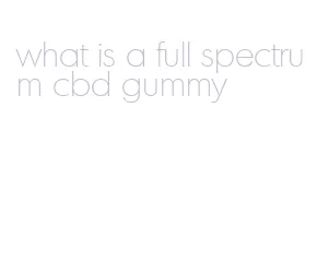 what is a full spectrum cbd gummy