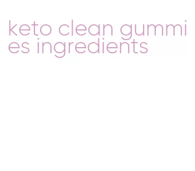 keto clean gummies ingredients