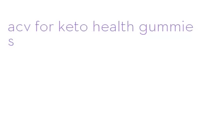 acv for keto health gummies