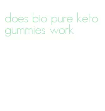 does bio pure keto gummies work