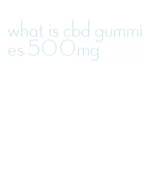 what is cbd gummies 500mg
