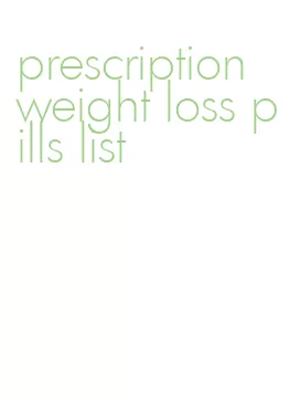 prescription weight loss pills list