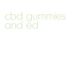cbd gummies and ed