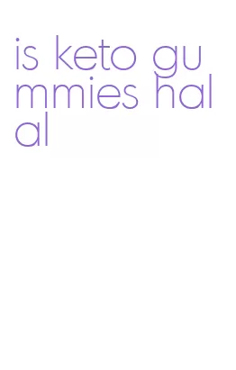 is keto gummies halal