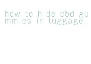 how to hide cbd gummies in luggage