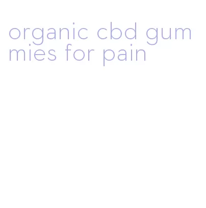 organic cbd gummies for pain