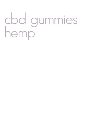 cbd gummies hemp