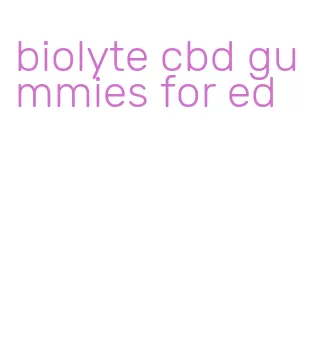 biolyte cbd gummies for ed