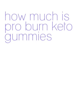 how much is pro burn keto gummies