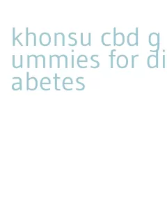 khonsu cbd gummies for diabetes