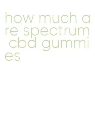 how much are spectrum cbd gummies