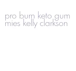 pro burn keto gummies kelly clarkson