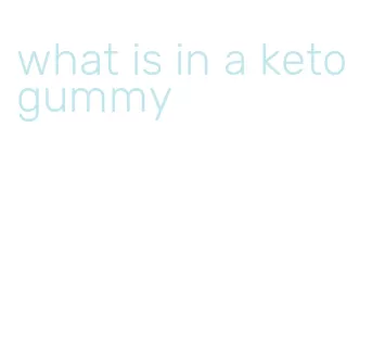 what is in a keto gummy
