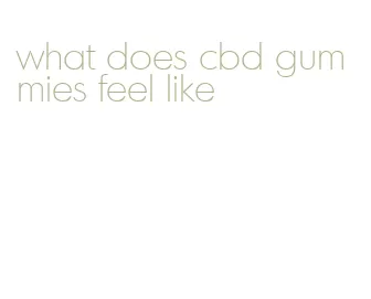 what does cbd gummies feel like