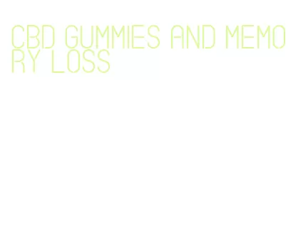 cbd gummies and memory loss