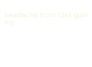 headache from cbd gummy