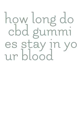 how long do cbd gummies stay in your blood