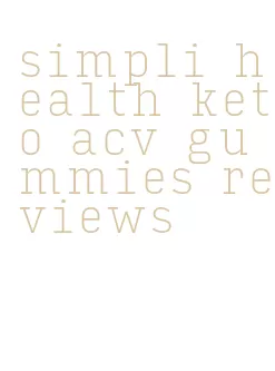 simpli health keto acv gummies reviews