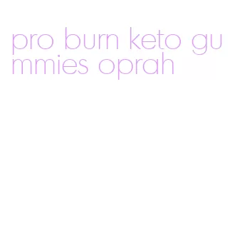 pro burn keto gummies oprah