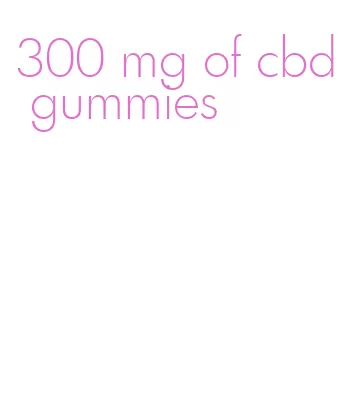 300 mg of cbd gummies